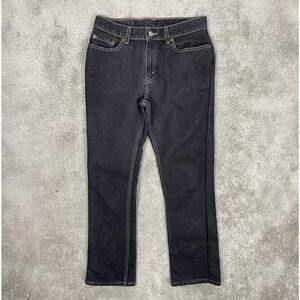 Vintage Levis Jeans Womens 6P 515 Lower Rise Bootcut Washed Black Denim Grunge